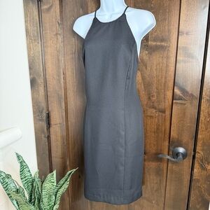 Elegant chic Black Halter Dress open back LBD Womens Size 12 Karin Steven’s